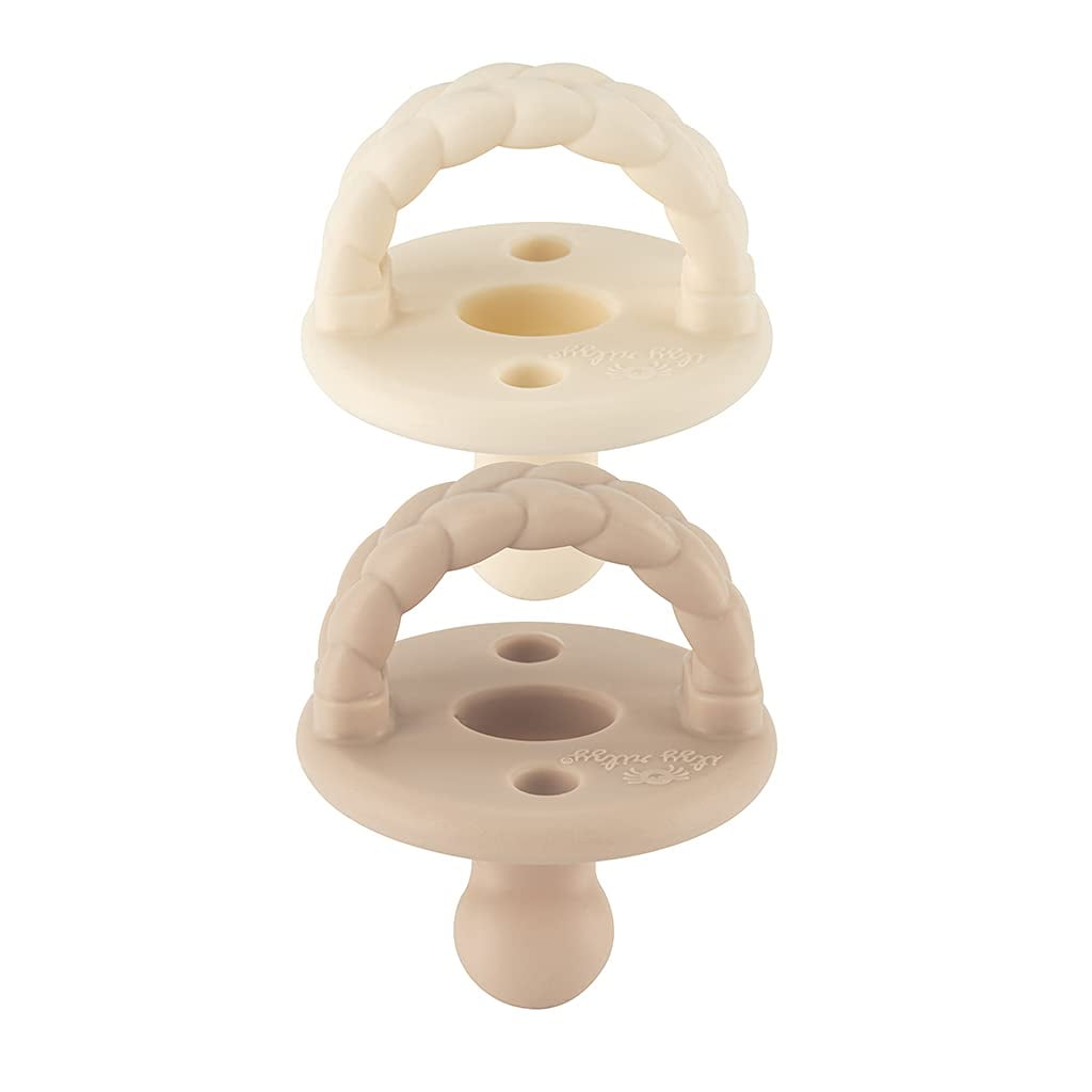 Itzy Ritzy Orthodontic Silicone Pacifier - 0-6m Toast & Buttercream