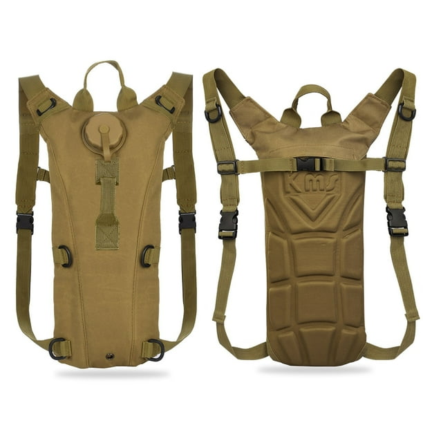 3L Water Bladder Bag Tactical Military Hiking Camping Hydration Backpack Outdoor Brown Walmart