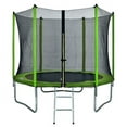 thumbnail image 2 of SALE CLEARANCE 10FT Round Trampoline for Kids with Safety Enclosure Net, Outdoor Backyard Trampoline with Ladder, Green, 2 of 8