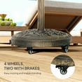thumbnail image 5 of Outsunny Patio Umbrella Base, 46 lbs Umbrella Base with Wheels, Outdoor Umbrella Stand for 1.3"/1.5"/1.9" Poles for Outdoor, Lawn, Poolside, Bronze, 5 of 9