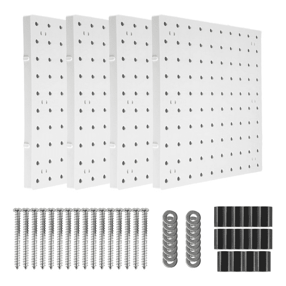 New Arrivals Pegboards, Pegboard Wall Organizer Panels, Peg Boards for Wall(4Pcs)