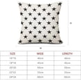 thumbnail image 6 of 4th of July Patriotic Pillow Covers 20x20 Inch Set of 2 American Stars Black Decorative Pillow Cases Memorial Independence Day Linen Cushion Case Farmhouse Home Decor For Sofa Couch Porch Outdoor, 6 of 6