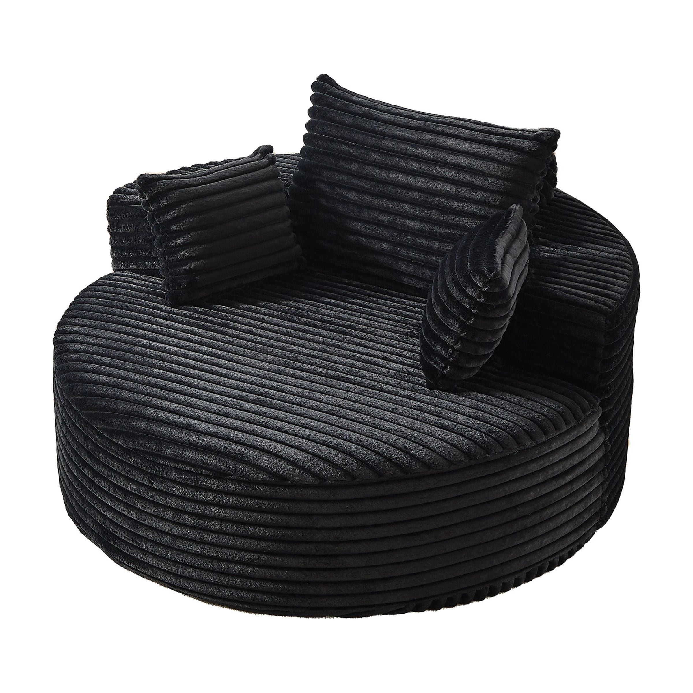 55'L Chenille Sponge Single Sofa, Fluffy Modern Sleeper Chair For Living Room, Bedroom, Lounge And Projection Room (Not A Swivel Chair)