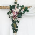 thumbnail image 4 of facefd Rustic Artificial Flower Swag Handmade Hanging for Parties Arbor Wedding Arch Ornament Light Pink, 4 of 9