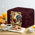 thumbnail image 4 of Rooster Print Toaster Cover Stain Resistant Dust Cover Sunflower Toaster Cover Fit 4 Slice Toaster Lightweight Kitchen Appliance Cover with Top Handle, 4 of 7