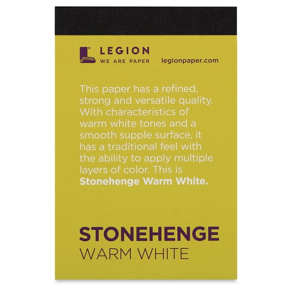 Legion Stonehenge Mini Drawing Paper Pad - 2-1/2" x 3-3/4", Warm White, 15 Sheets