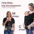 thumbnail image 6 of Momcozy Baby Wrap Carrier,  Adjustable Baby Carriers for Newborn to Toddler 7–44 lb (about 0–36 months), Black, 6 of 9
