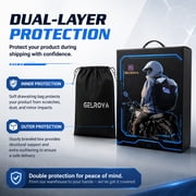 Gelrova 19-inch Smart Hard Shell Motorcycle Backpack with Programmable LED Eyes, Black