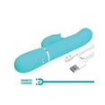 thumbnail image 3 of Pretty Love Gigi 3 in 1 Twinkled Tenderness Rabbit Vibrator, Aqua, 3 of 7