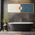 thumbnail image 3 of IDEA4WALL Extra Large Framed Canvas Print Wall Art Radiant Dawn Abstract Sunburst Artwork Nature Vintage Pastel Fine Art Antique Retro Wall Decoration Relax/Calm for Rooms Decor - 60"x20", 3 of 5