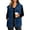 Dark Blue#2, variant on Drovellove Women's Denim Jacket with Hood and Zipper – Long Sleeve Loose Fit Button Up Shirt with Pockets, Casual Fashion Outerwear for Spring, Winter, Birthday, Party, Date Night, Work, Travel