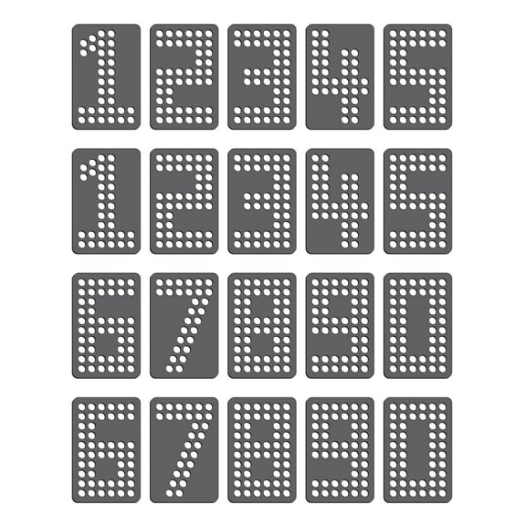 Rhinestone Genie Numbers-Block 2" Magnetic Rhinestone Template, Black