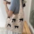 thumbnail image 2 of Bolso Hombro Duradero para Mujer Mano Tejido Con Lazo Ganchillo Viajes Al Aire Libre, 2 of 9
