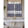 thumbnail image 4 of Farmhouse Purple Plaid Living Room Curtains 2 Panel, Vintage Country Cock Checkered Cafe Window Treatment, Farmhouse Bedroom Bathroom Kitchen Curtains Drapes 104"x54", 4 of 6