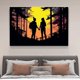 thumbnail image 4 of Póster de lienzo con una pareja caminando de la mano por el bosque al atardecer, decoración para dormitorio, paisaje deportivo, decoración para oficina, regalo, estilo marco, 30 x 45 cm, 4 of 8