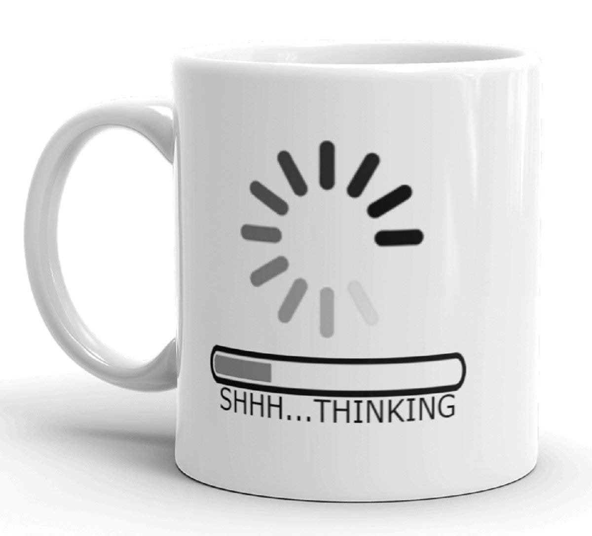 Funny Humor Thinking Computer Novelty Coffee Tea Mug 11 oz