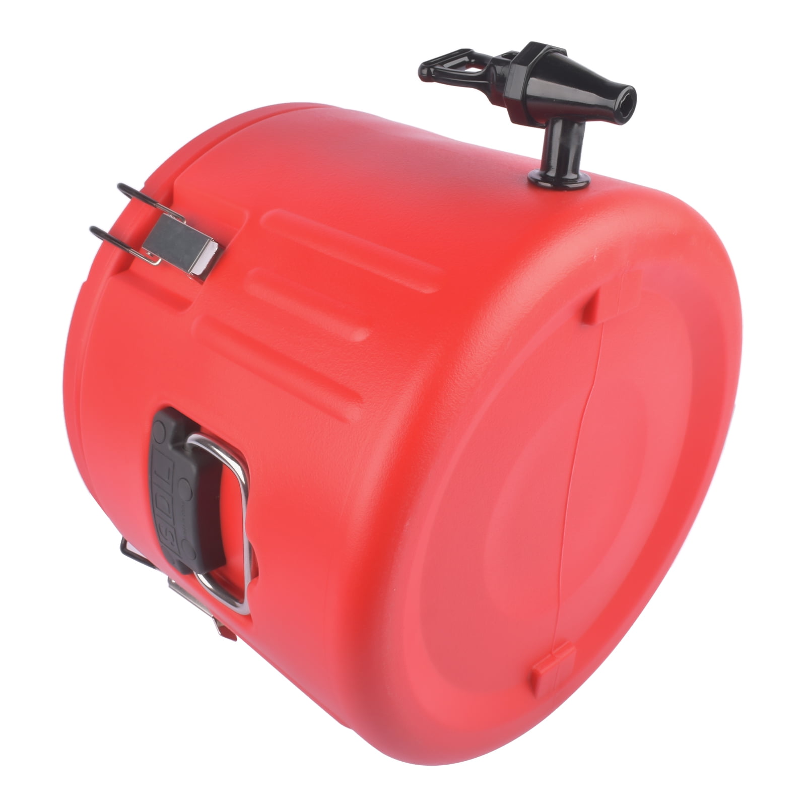Insulated Beverage Cooler Ice and Hot Drink Dispenser with 304 Stainless Steel Interior and Spout, Portable Water Cooler with Handles, Outdoors Water Jug, Red (2.6/4/5 Gallon)