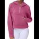 thumbnail image 1 of Sudadera con Capucha para Mujer, de Larga, Corta, con Media Cremallera y Bolsillos con Orificio para el Pulgar. Rosa Roja XL, 1 of 6