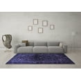 thumbnail image 3 of Ahgly Company Indoor Round Persian Blue Traditional Area Rugs, 4' Round, 3 of 4