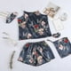 thumbnail image 4 of Gibobby Conjunto de calidad de pijamas de 7 Uds. Para mujer, pijamas de talla grande para mujer, pijamas informales, pantalones cortos con tirantes de encaje para mujer, ropa de casa (Azul marino, L), 4 of 5