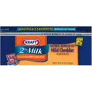 Kraft Natural Cheese: Cheddar Mild 2% Milk Reduced Fat Chunk Cheese, 8 oz