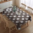 thumbnail image 2 of Brown Halloween Ghost Pattern Rectangle Tablecloth 60"x84",Waterproof Polyester Rectangle Table Cloth, Wipeable Spillproof Polyester Tablecloth for Dining, Camping, Indoor and Outdoor, 2 of 5