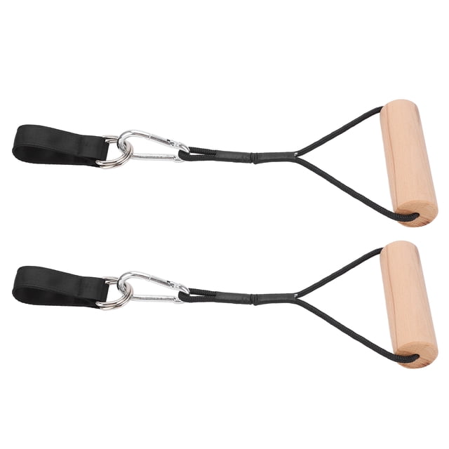 Poignées de Barre de Traction, Bois de Hêtre Robuste Réutilisable Poignées D\'entraînement Physique Pratiques avec Sac de Rangement pour Renforcement Musculaire