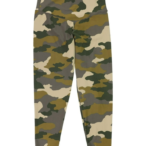OFFLINE Womens Real Me 7/8 Camo Casual Leggings, Green, Small
