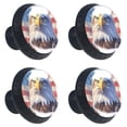 thumbnail image 2 of 4 Pcs Eagle and American Flag Knobs for Kitchen Cabinet Cupboard Dresser Bookcase Drawer Pulls Handles Round Home Decor, 2 of 8