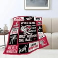 thumbnail image 3 of Wrestling Blanket Wrestling Throw Blanket Soft Fleece Flannel Bedding Wrestling Gifts for Men Wrestler Boys Women Girls Lovers Adults Stuff Plush for Couch Sofa Bed Room Decor, 3 of 8