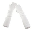 thumbnail image 4 of PMVFHDE Women's Long Fingerless Gloves Winter Warm Solid Color Gloves, Soft Knitted Arm Warmers Sleeves White，One Size, 4 of 6