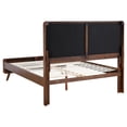 thumbnail image 5 of Ryb 4pc Bedroom Set with Queen Bed- Walnut Brown- Dark Gray Upholstery, 5 of 7