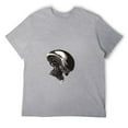 thumbnail image 3 of Hanmun Men's Cool Alien T-Shirts Short Sleeve Cotton Round Crew Neck Moisture Wicking Gray USA, 3 of 9