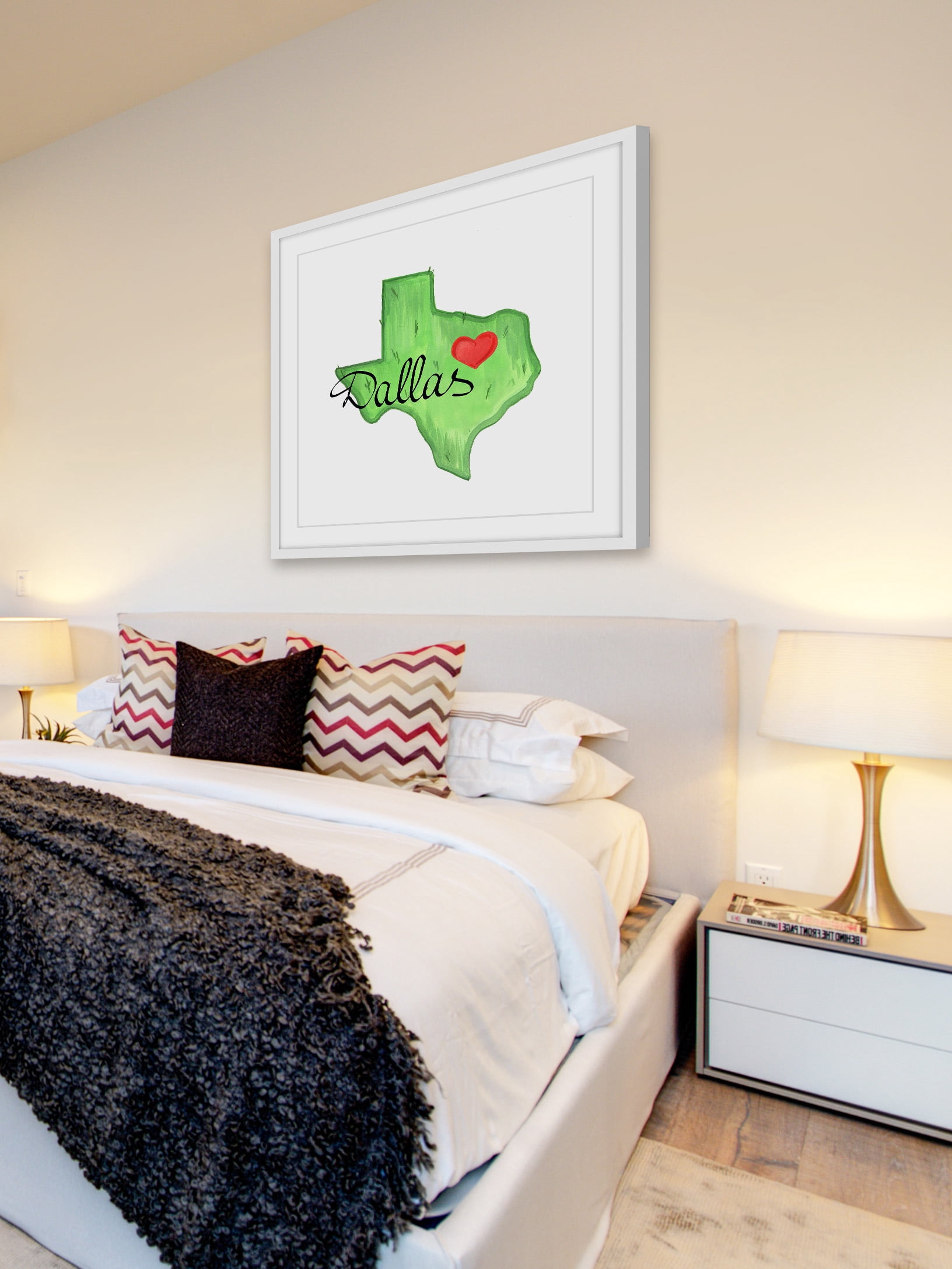 "Dallas Is My Heart" Framed Painting Print