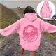 thumbnail image 2 of Oversized Palm Puff Hoodie with Drawstring & Pockets, Y2K Style, Pink-A, for Teen Girls, 2 of 4