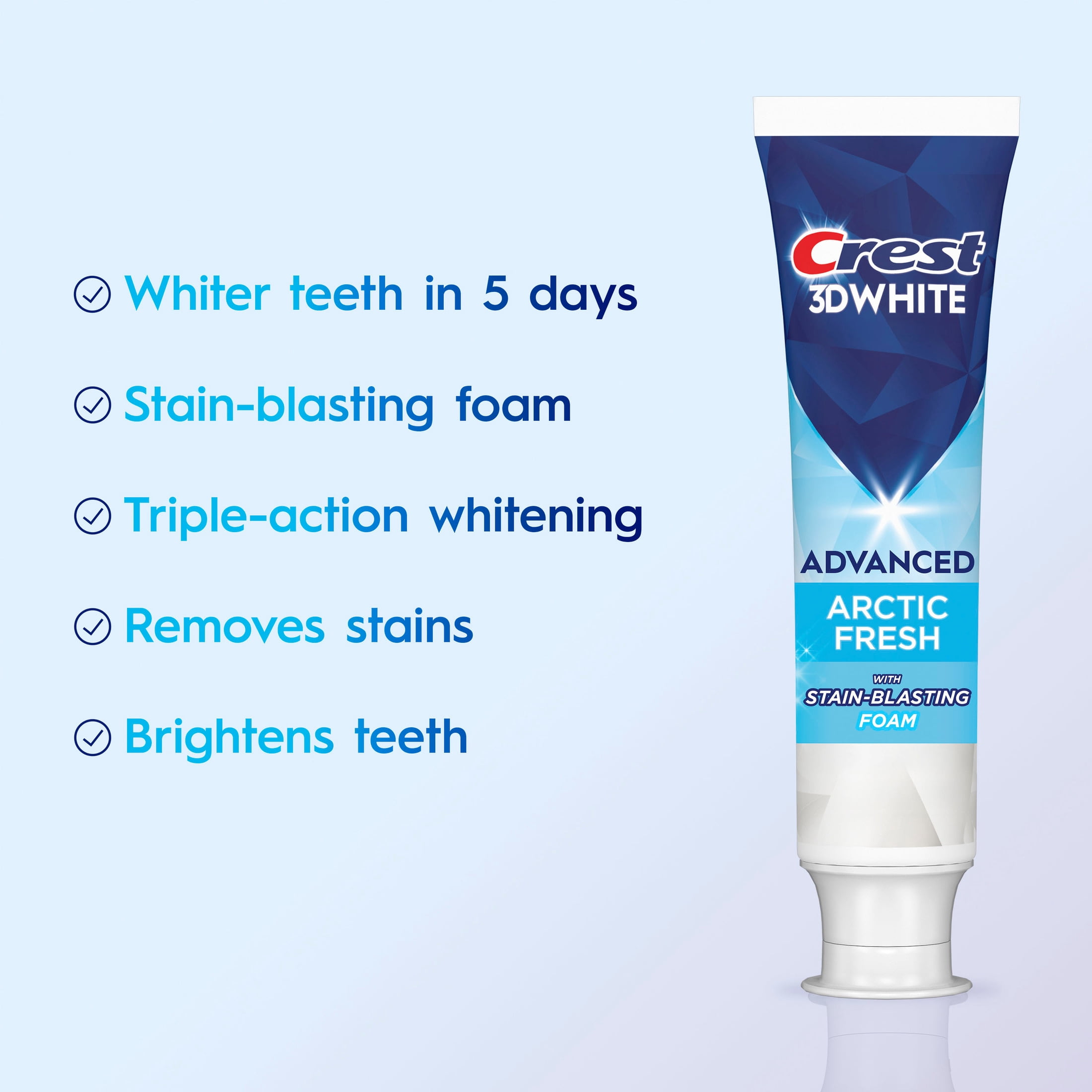 (4 pack) Crest 3DWhite Advanced, Arctic Fresh, 3.3 oz, Pack of 3