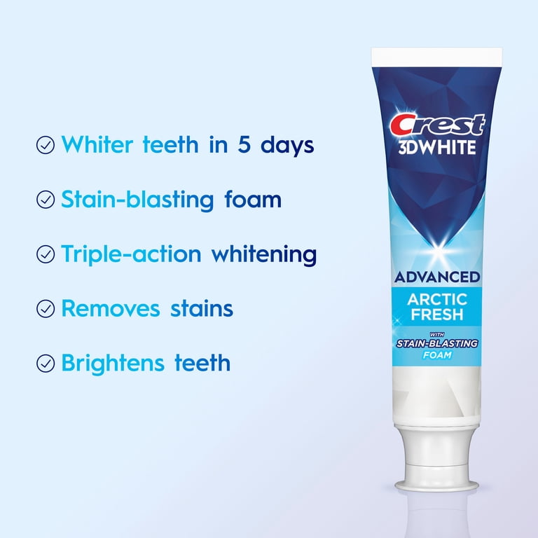 Crest 3D White Advanced Arctic Fresh Toothpaste 3.3 oz 3 Pack 