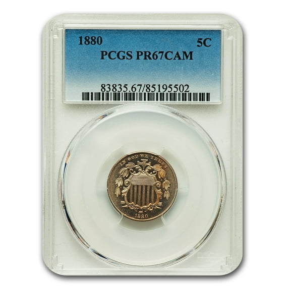1880 Shield Nickel PR-67 Cameo PCGS