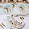 thumbnail image 3 of Easter Cloth Napkins, Spring Bunny Eggs Botanical Floral Wooden Grain Washable and Reusable Dinner Napkins Set of 8, Table Napkin for Kitchen Party Birthday Wedding Hotel Housewarming 20"x20", 3 of 9