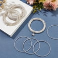thumbnail image 4 of 40 Strands Spring Bracelets Minimalist Bracelets Steel French Wire Gimp Wire for Stackable Wearing Silver 0.2cm Inner Diameter: 2-1/4 inch(5.85cm) Material Steel, 4 of 6