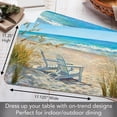 thumbnail image 5 of CounterArt "Beach View" 4 Pack Reversible Flexible Plastic Tabletop Placemats, 5 of 7