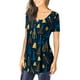 thumbnail image 4 of Puntoco - Camiseta de manga corta para mujer con cuello en V y estampado floral Puntoco Puntoco-547, 4 of 7