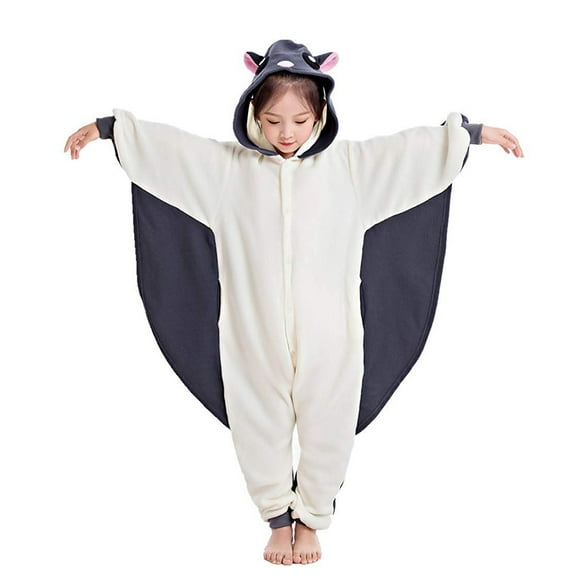 Polyester CANASOUR Grey Flying Squirrel Onesie Kids Cosplay Animal Pajamas for Boys and Girls 4T