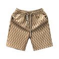 thumbnail image 2 of Joernso Men Summer Shorts Elastic Waist Adjustable Drawstrings Casual Shorts with Pockets Printing Wide Leg Beach Shorts Streetwear, 2 of 8