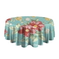 thumbnail image 5 of Round Waterproof Pioneer Pink Peel Tablecloth Reusable Washable Weight Fabric Table Covers for Restaurant,Picnic,Indoor and Outdoor Dining 60 Inch X 60 Inch, 5 of 6
