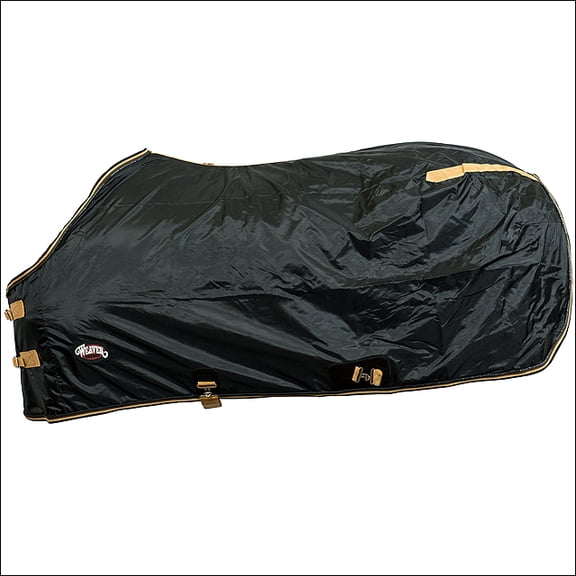 72" WEAVER 420D STABLE LIGHTWEIGHT DURABLE NYLON HORSE SHEET W/ SURCINGLE BLACK