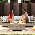 thumbnail image 4 of Tall Extra Wide Foldable Panel Partition Wall Divider, Double Hinged Room and Folding Privacy Screens6 feet, Chocolate,, 4 of 7