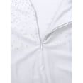 thumbnail image 5 of TiaoBug Mens Latin Tango Rumba Dance Outfit Long Sleeve Shiny Rhinestones Leotard with Flared Pants White XL, 5 of 7