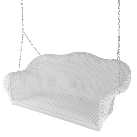 White Wicker Porch Swing - Northlight 28