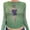 Green, variant on KOMOO Women Long Sleeve Mesh Tops Summer Autumn Printed Sheer Mesh Crop Top Slim T-Shirt Base Shirt